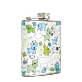 kinder achtergrondpatroon van dieren heupfles (Rechts)