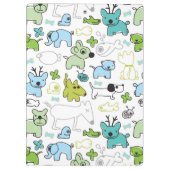 kinder achtergrondpatroon van dieren klembord (Achterkant)