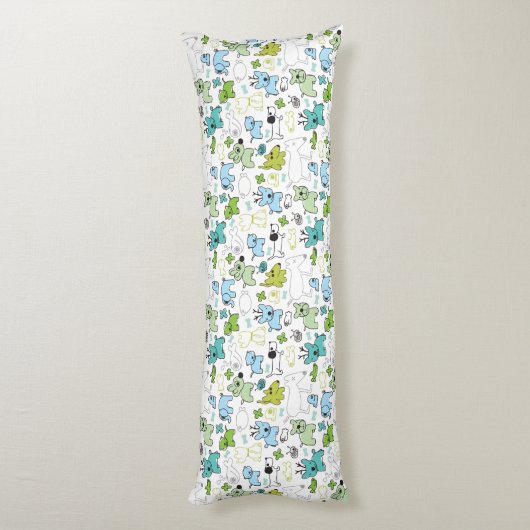 kinder achtergrondpatroon van dieren lichaamskussen (Achterkant (Verticaal))