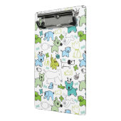 kinder achtergrondpatroon van dieren mini klembord (Angled2)