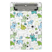 kinder achtergrondpatroon van dieren mini klembord (Voorkant)