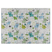 kinder achtergrondpatroon van dieren snijplank (Voorkant)