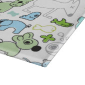 kinder achtergrondpatroon van dieren snijplank (Hoek)