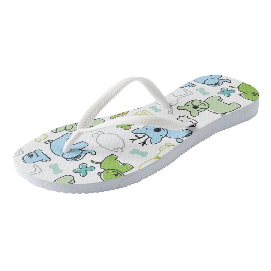 kinder achtergrondpatroon van dieren teenslippers (Schuin)