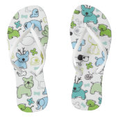 kinder achtergrondpatroon van dieren teenslippers (Voetbed)