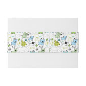 kinder achtergrondpatroon van dieren uitnodigingen wikkel (Achterkant Voorbeeld)