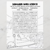 Kinder activiteit Dinosaur Puzzle Word Search (Voorkant)