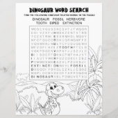 Kinder activiteit Dinosaur Puzzle Word Search (Achterkant)