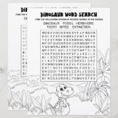 Kinder activiteit Dinosaur Puzzle Word Search (Voorkant / Achterkant)