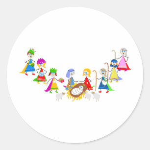 Kinder activiteit ronde sticker