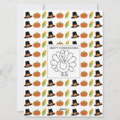 Kinder activiteit Thanksgiving Kaart (Achterkant)