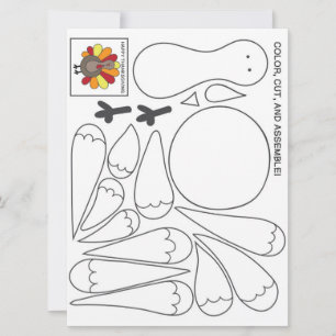 Kinder activiteit Thanksgiving Kaart