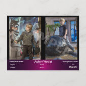 Kinder Actor en modelkoppen Comp Briefkaart (Achterkant)