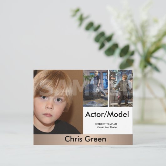 Kinder Actor en modelkoppen Comp Briefkaart (Staand voorkant)