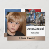 Kinder Actor en modelkoppen Comp Briefkaart (Voorkant / Achterkant)