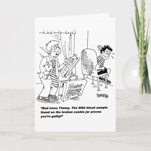 Kinder "advocaat" spelen kaart (Voorkant)