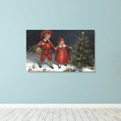 Kinder afbraakstructuur canvas afdruk (Insitu (Houten vloer))