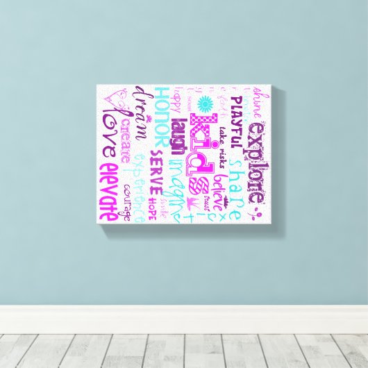 Kinder afdrukbare pastels op Canvas (Insitu (Houten vloer))