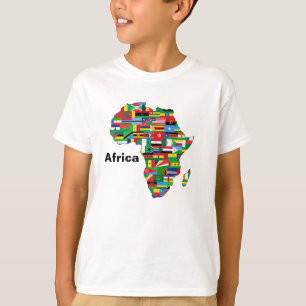 Kinder Afrika kaart T-shirt