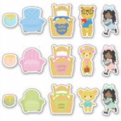 Kinder-Afrikaanse Amerikaanse Goldilocks en de dri Sticker (Voorkant)