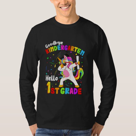 Kinder afscheid Kindergarten Hallo eerste graad Un T-shirt (Voorkant)
