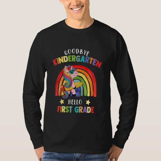Kinder afscheid Kindergarten Hallo eerste graad Un T-shirt (Voorkant)