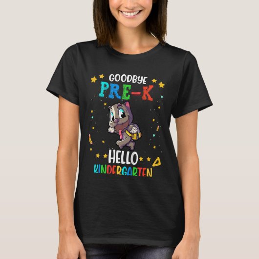 Kinder afscheid Prek Hallo Kindergarten 3 T-shirt (Voorkant)