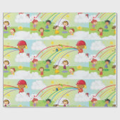 Kinder afspeelapparaten in parkpapier cadeaupapier (Vlak)