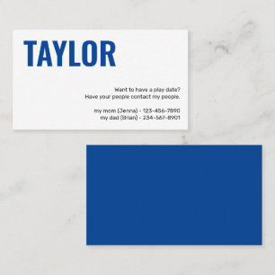 Kinder afspeeldatum afspeeldatum afspeeldatum meis visitekaartje