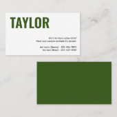 Kinder afspeeldatum afspeeldatum afspeeldatum meis visitekaartje (Voorkant / Achterkant)