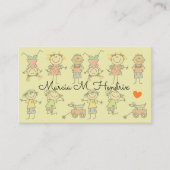 Kinder afspeelservices voor afdrukken in babykledi visitekaartje (Voorkant)