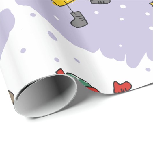 Kinder afspelen in sneeuwpakpapier cadeaupapier (Rol Hoek)