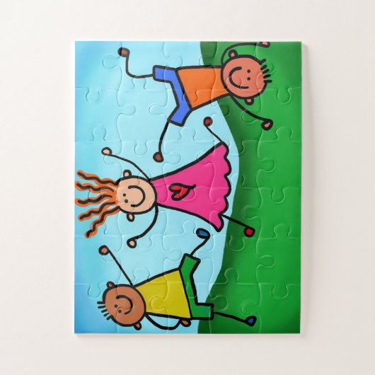 Kinder afspelen legpuzzel (Verticaal)