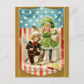 Kinder afstelling van een Firecracker Briefkaart (Voorkant)