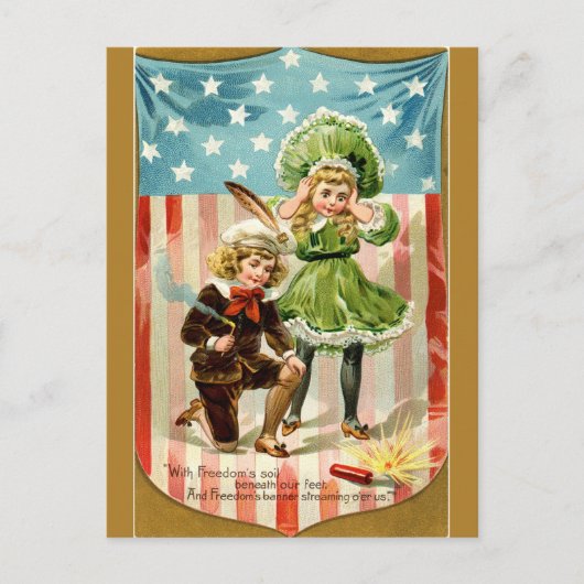  Kinder afstelling van een Firecracker Briefkaart (Voorkant)