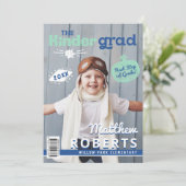 Kinder Afstudeerder Fun Kindergarten Foto Magazine Aankondiging (Staand voorkant)
