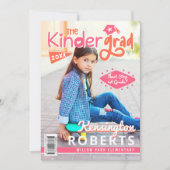 Kinder Afstudeerder Fun Kindergarten Foto Magazine Aankondiging (Voorkant)