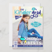 Kinder Afstudeerder Fun Kindergarten Foto Magazine Aankondiging (Voorkant)