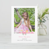 Kinder Afstuderen Ceremony Colorful Butterfly Foto Kaart (Staand voorkant)