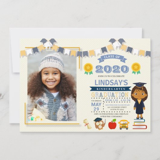 Kinder Afstuderen Foto Kaart (Voorkant)