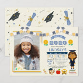 Kinder Afstuderen Foto Kaart (Voorkant / Achterkant)