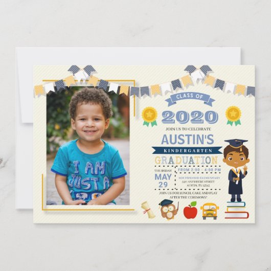 Kinder Afstuderen Foto Kaart (Voorkant)