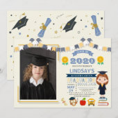 Kinder Afstuderen Foto Kaart (Voorkant / Achterkant)