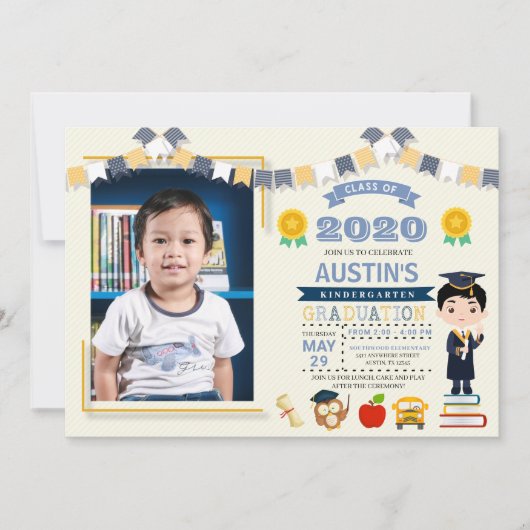 Kinder Afstuderen Foto Kaart (Voorkant)