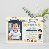 Kinder Afstuderen Foto Kaart (Staand voorkant)