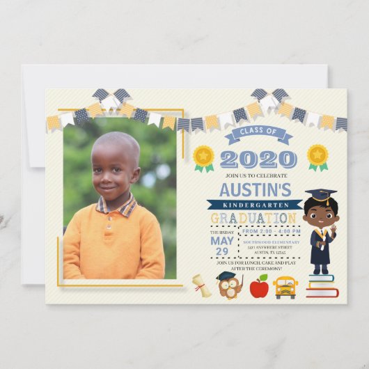 Kinder Afstuderen Foto Kaart (Voorkant)