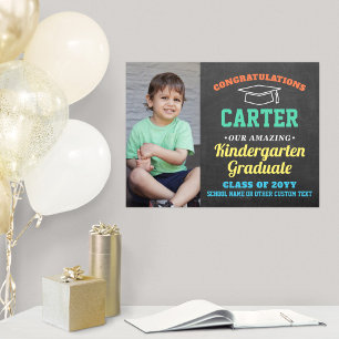 Kinder Afstuderen Kindergarten of Preschool Foto Poster