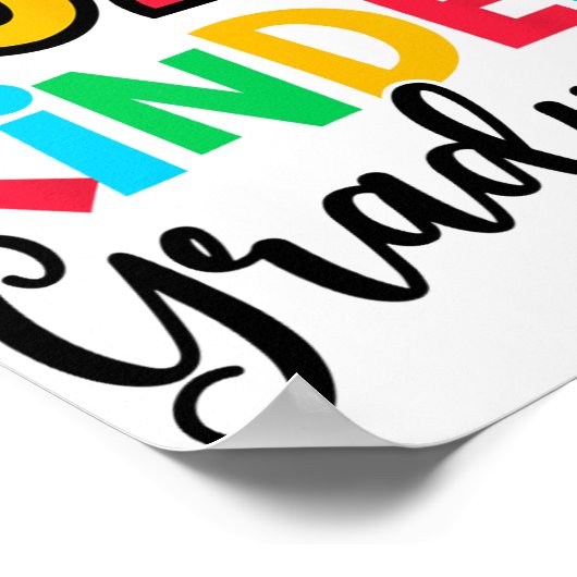 Kinder Afstuderen Kleuterschool 2024 Afstuderen Ca Poster (Hoek)