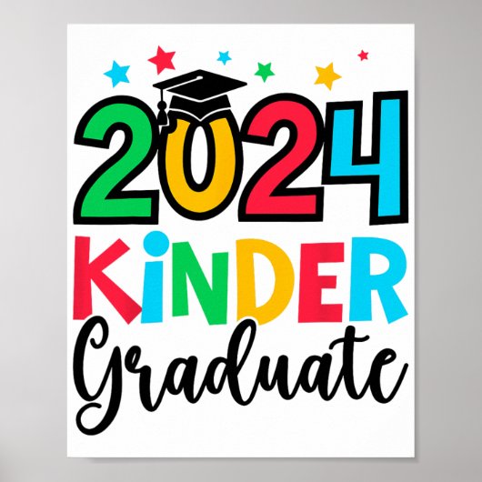 Kinder Afstuderen Kleuterschool 2024 Afstuderen Ca Poster (Voorkant)