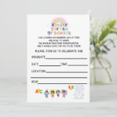 Kinder Afstuderen Semi- aangepaste uitnodiging (Staand voorkant)